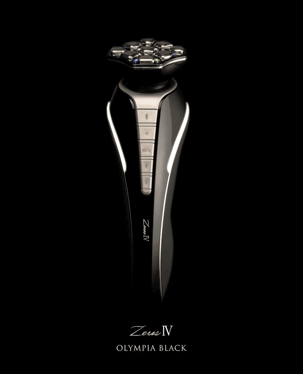 ARTISTIC & Co. Zeus IV lifting and firming beauty device in Olympia Black with advanced skincare technology.
