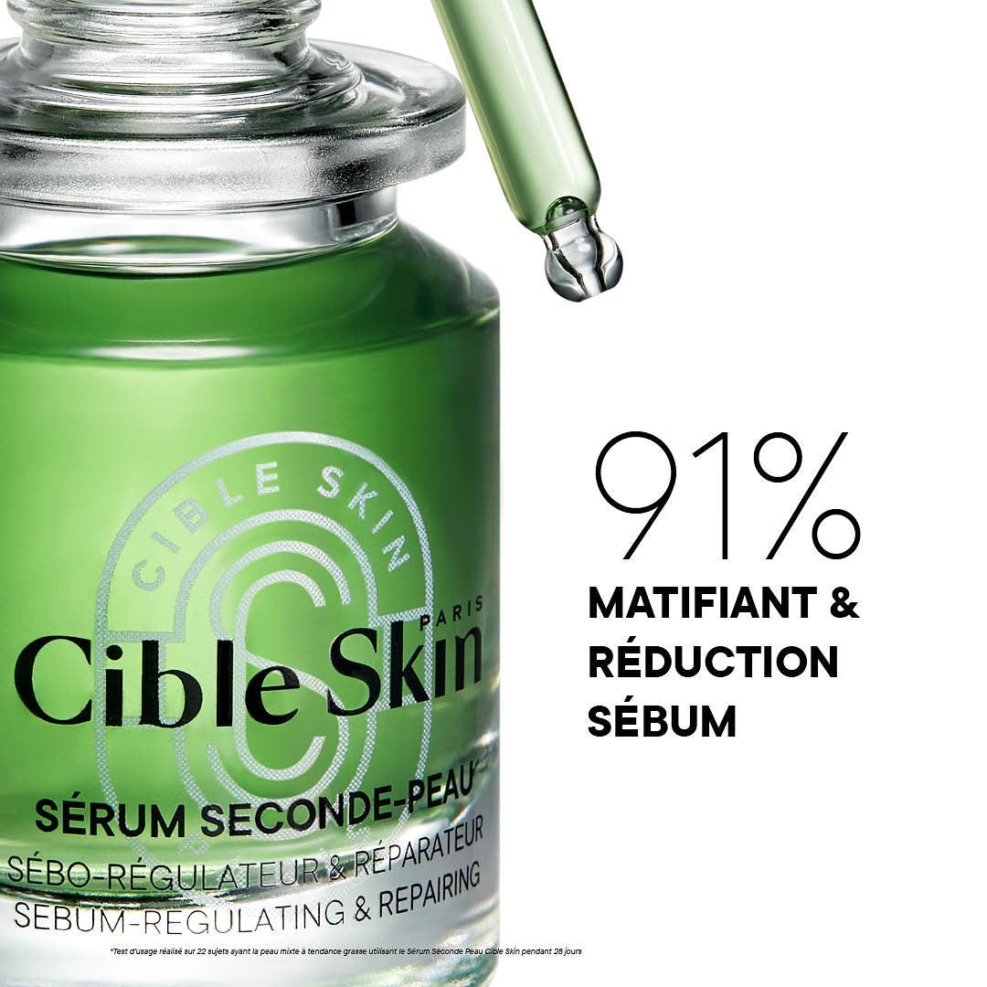 CIBLE SKIN SERUM SECONDE PEAU for pore purification and sebum balance